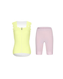 RIVANELLE dres bez rukava i kratke hlače - SCALLESSA - ružičasta/žuta